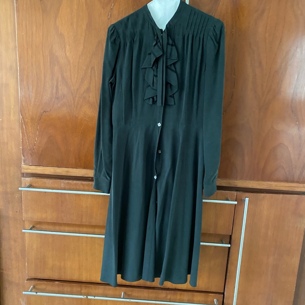 YMC long sleeve black dress